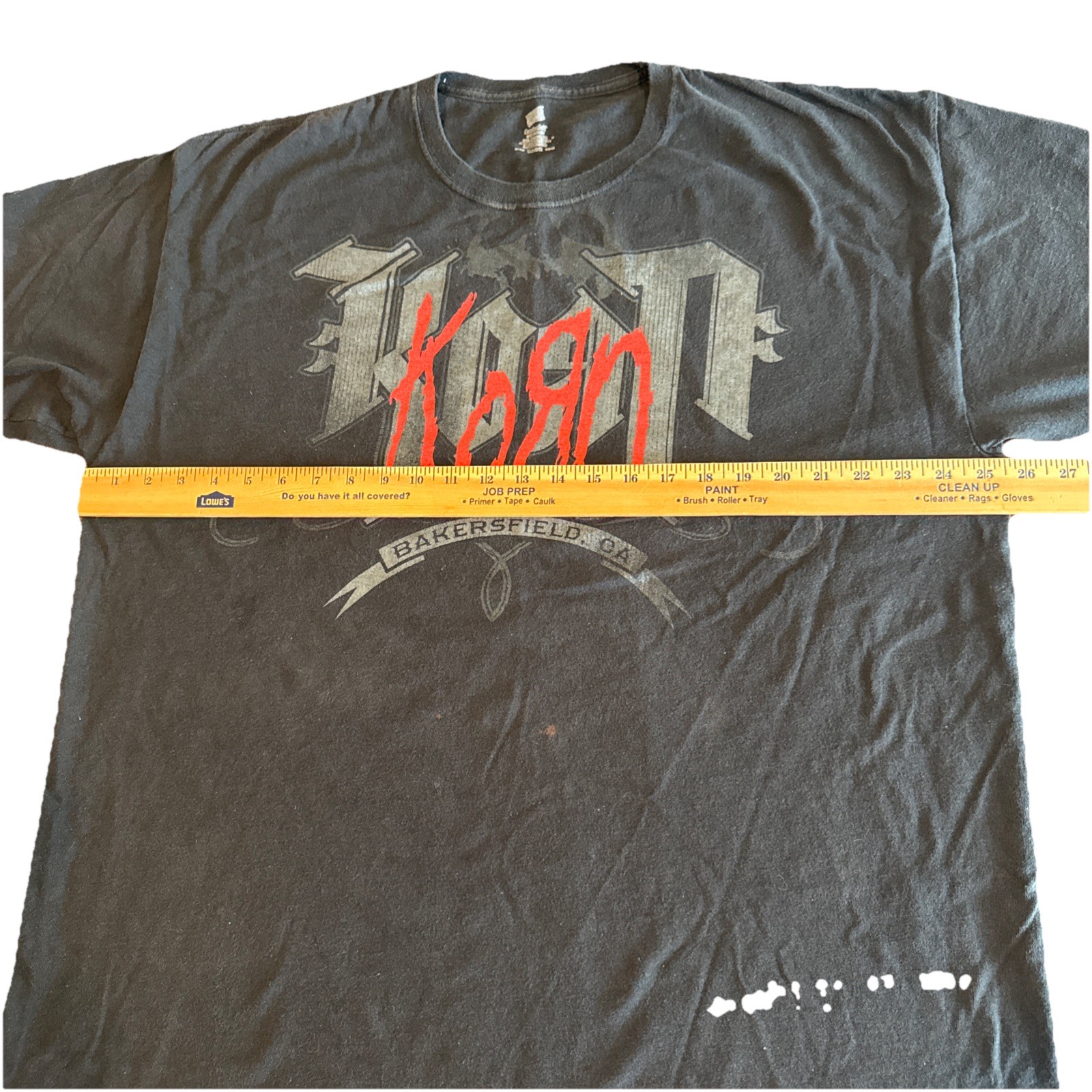 Vintage Y2K KORN Bakersfield, CA T-Shirt Tee Black 2000s Metal Band 2XL XXL gallery