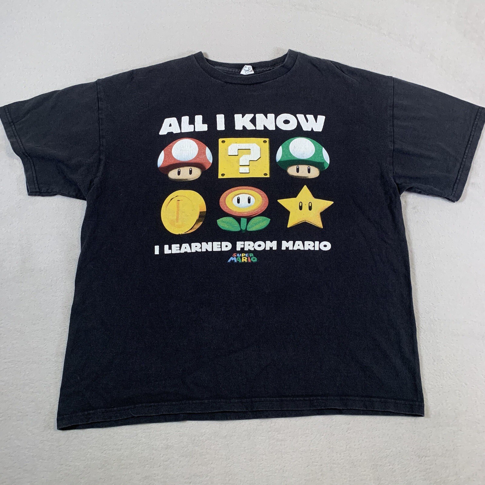 Vintage Super Mario Shirt Mens Large Black Short Sleeve Nintendo 00s Delta Tag gallery