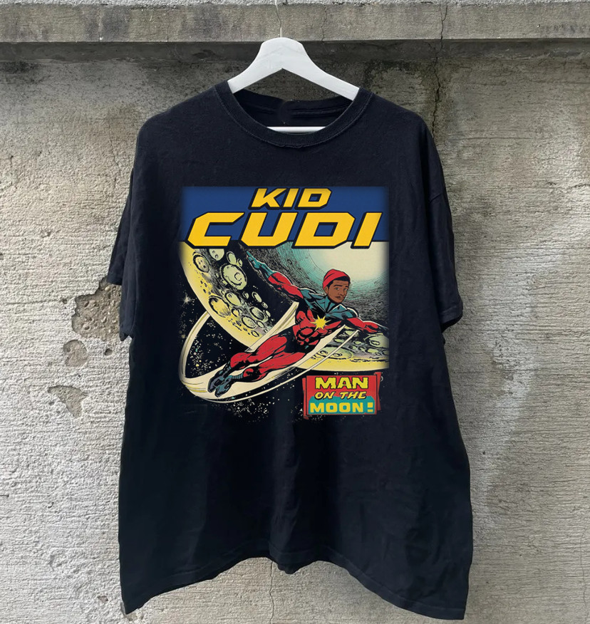 Kid Cudi Man on the Moon Rapper T-Shirt S-234XL Gift Hip Hop Cotton SA519 gallery
