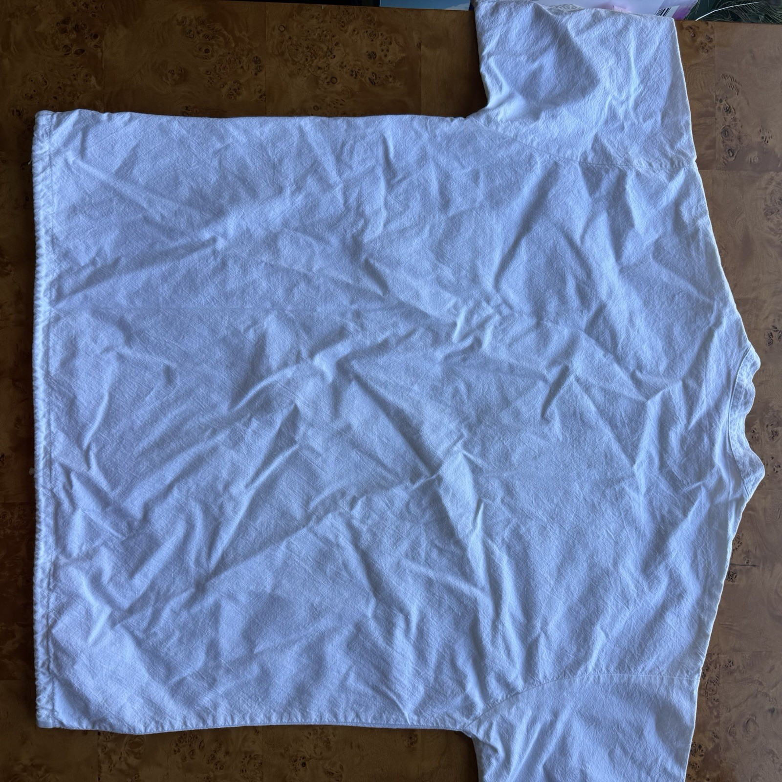 White Shirt Mens XL White Mexican Beach Casual Flour Sack Drawstring Tourist gallery