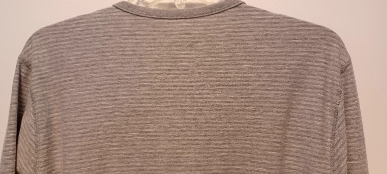 Buckle Black Label Henley Size XL Gray striped studded button pocket long sleeve gallery