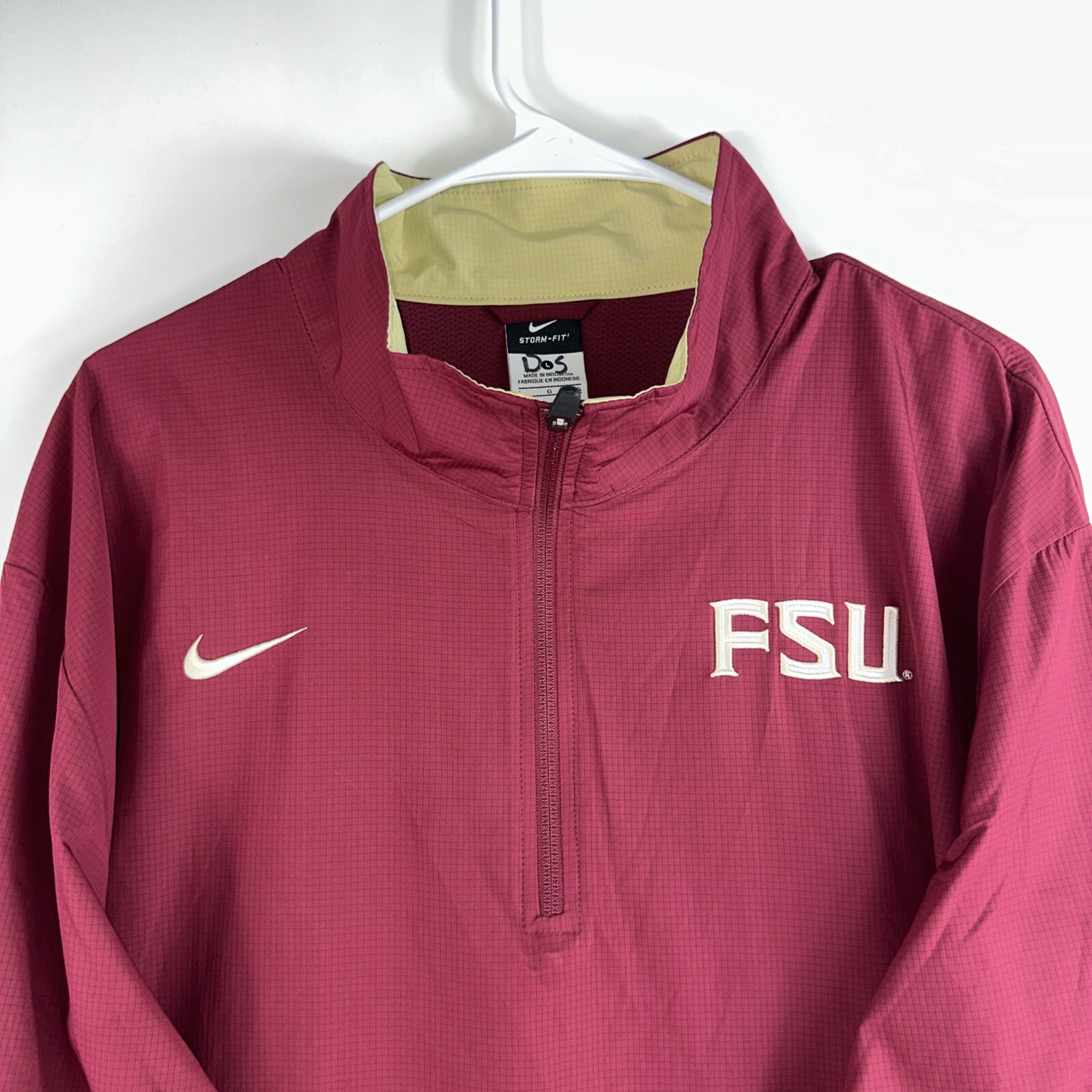 Nike Storm-Fit FSU Seminoles Men’s Large Garnett 1/4 Zip Jacket Vented Back gallery