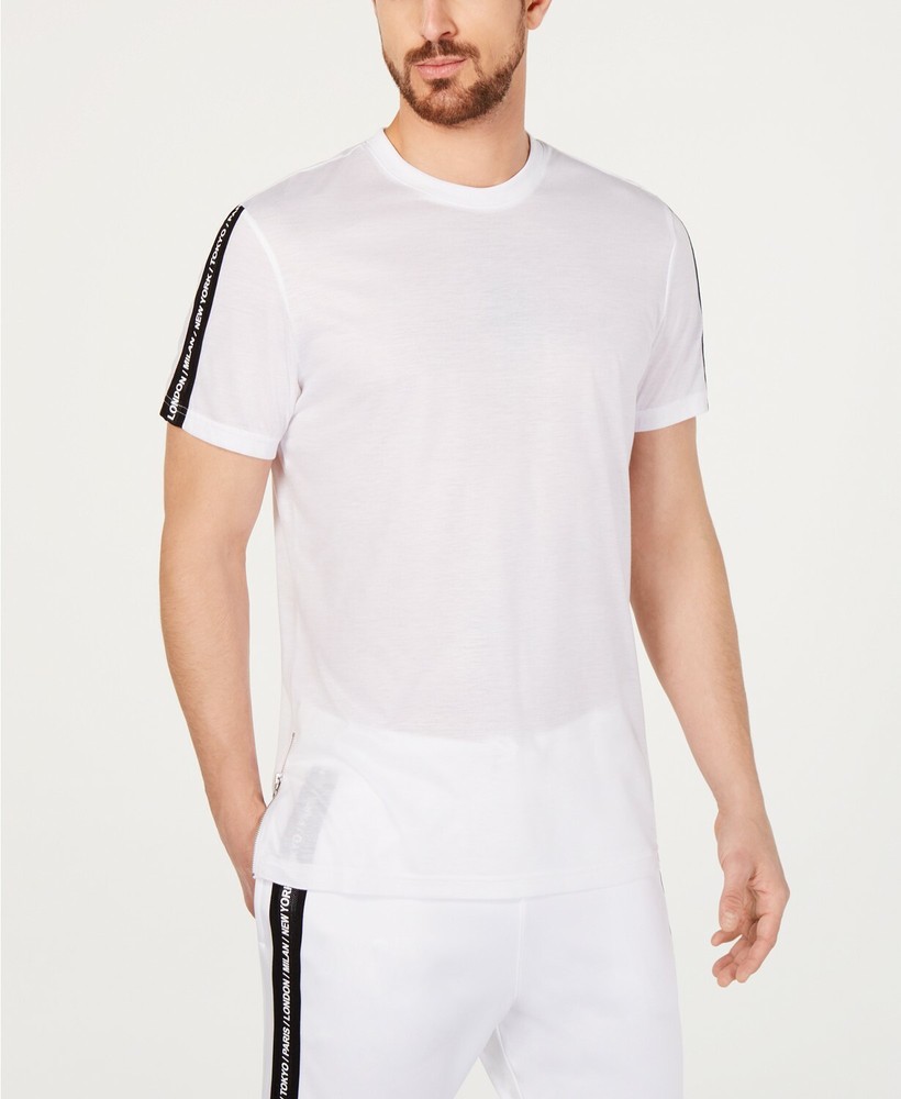 $99 Inc International Concepts Men White Crew Neck Tee Short Sleeve T-Shirt L