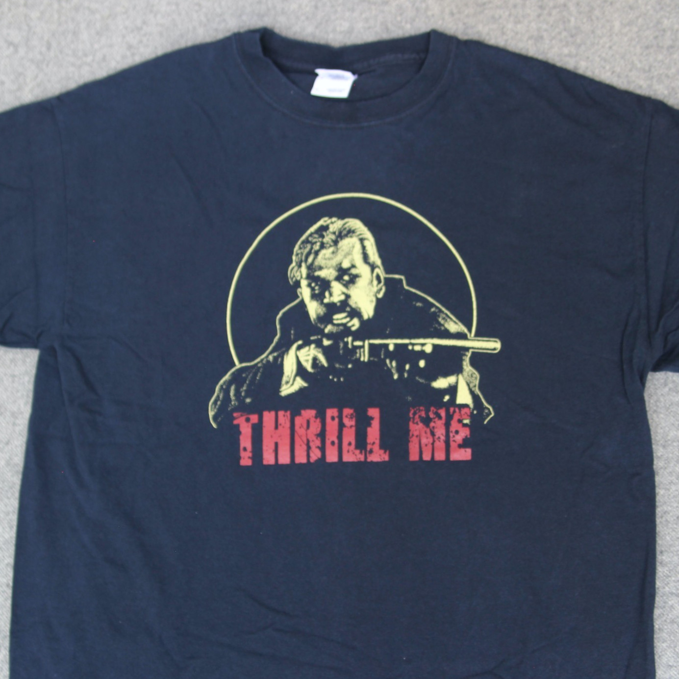 VTG Fright Rags T Shirt L Night Of The Creeps Sci-Fi Horror Movie THRILL ME Tee