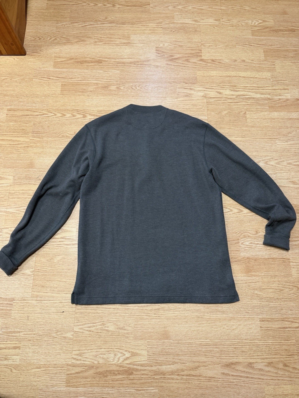 Men’s Filson Waffle Knit Thermal Henley Grey Size Medium gallery