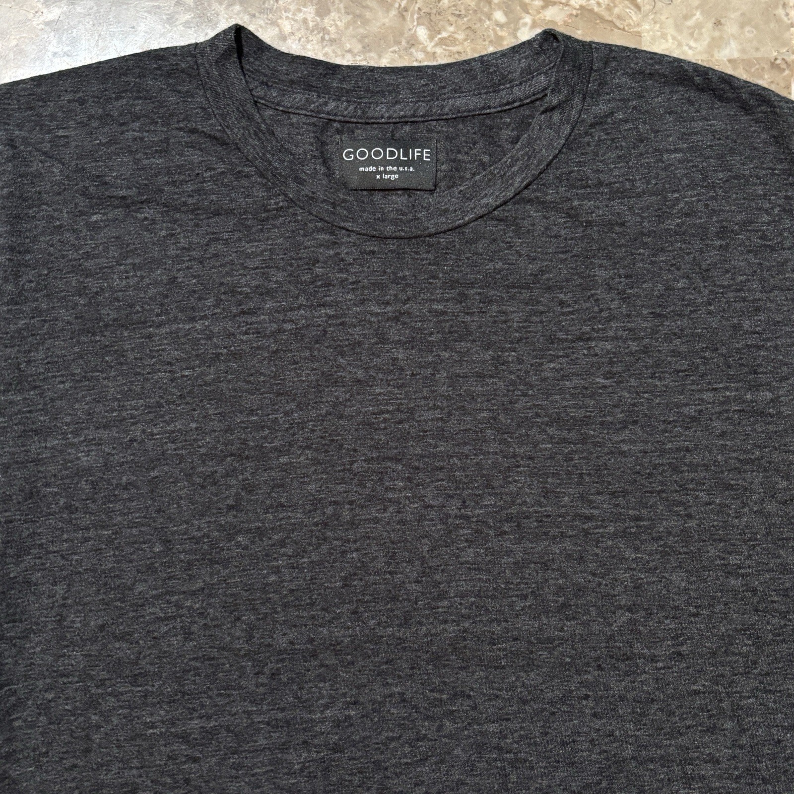 Goodlife Shirt Mens XL Grey Short Sleeve Tri Blend Crew Neck Made In USA gallery