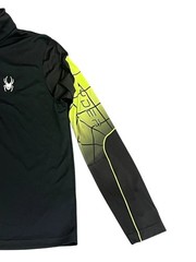 SPYDER Black Web Strong Dry W.E.B. 1/4 1/2 Zip-Neck Top Long Sleeve Men’s Small