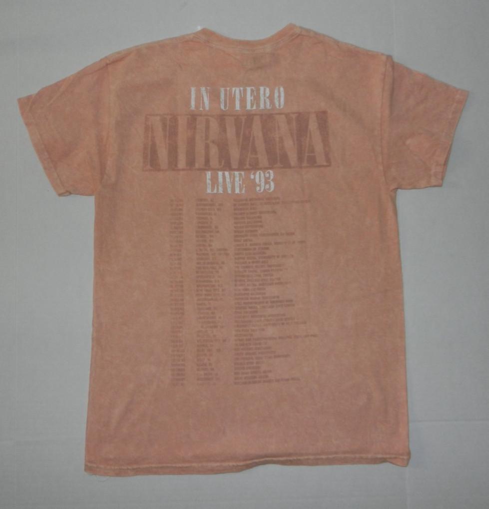 Nirvana In Utero LIVE 93' Pink Tee Shirt New gallery