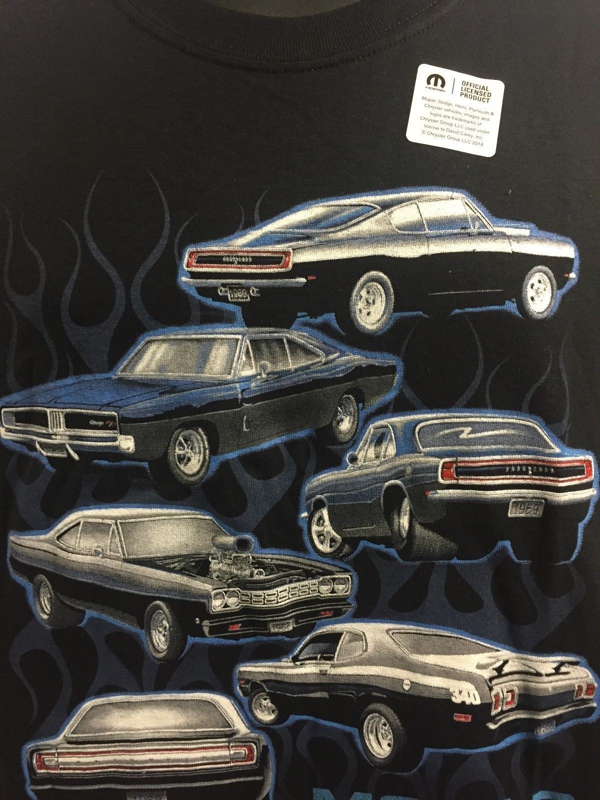 Black T-Shirt w/ "Mopar Or No Car" Script & Multiple Cars (Licensed) gallery