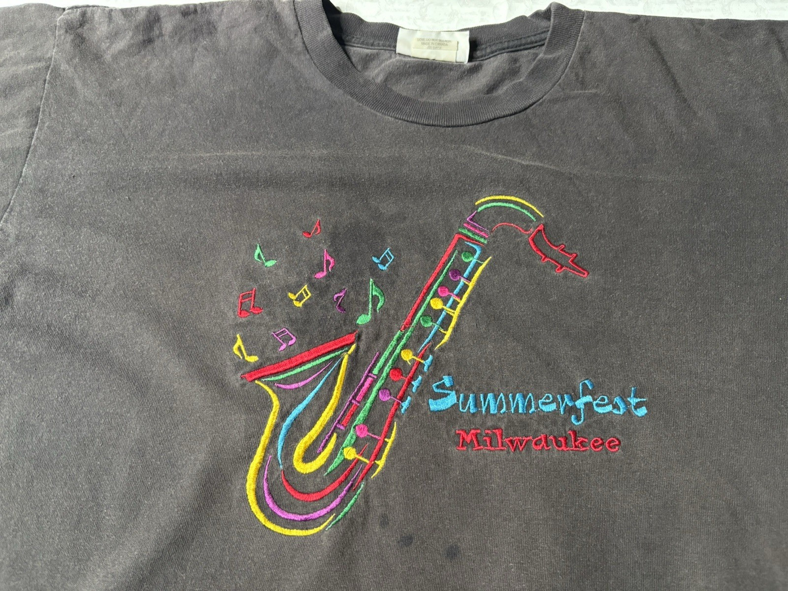 Vintage Milwaukee Summerfest T Shirt Saxophone Men XL gallery