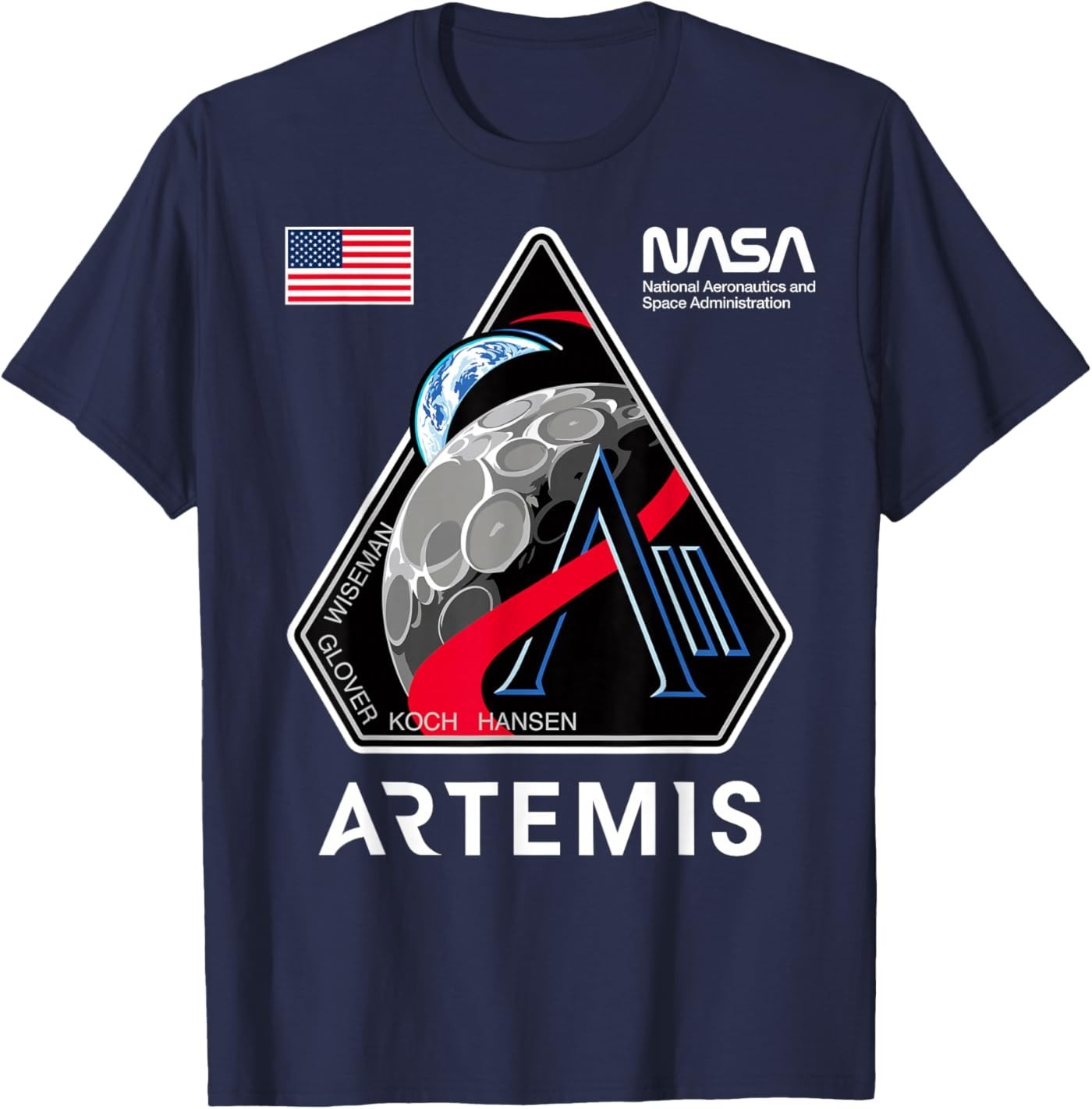 NASA Artemis II Mission Patch Logo Moon Space Program 2026 Unisex T-Shirt gallery