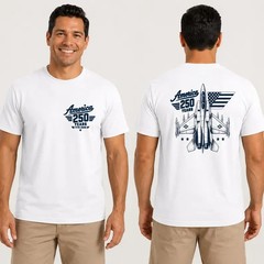 Fighter Jet Back Print Shirt, 1776-2026 USA Tee, 250 Years USA T-Shirt (S-5XL)