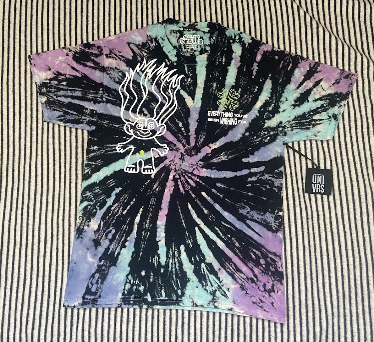 Universal Studios Hollywood Good Luck Trolls Tie Dye T-Shirt Size Medium gallery