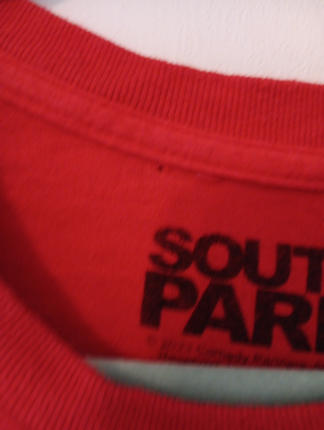 South Park T-Shirt Red Mens L Small Pinhole as shown in picture Pre-owned gallery