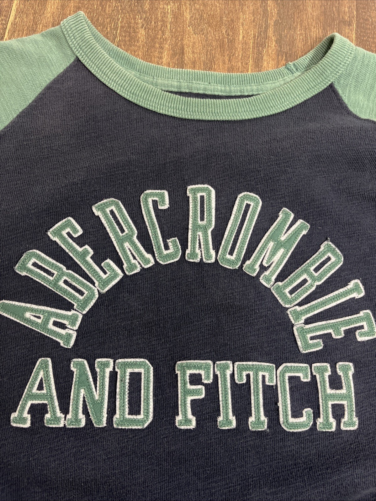 ABERCROMBIE & FITCH VINTAGE Y2K THERMAL HENLEY CREW JERSEY COTTON MENS Med SHIRT gallery