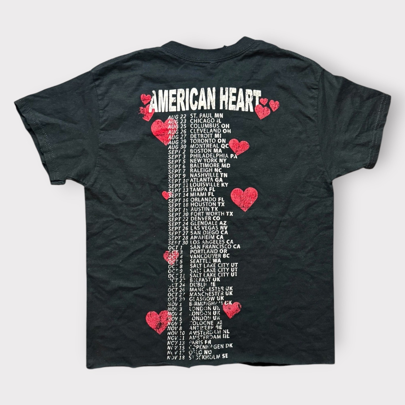 Benson Boone American Heart Tour 2023 T-Shirt Black Cropped Small Concert Merch gallery