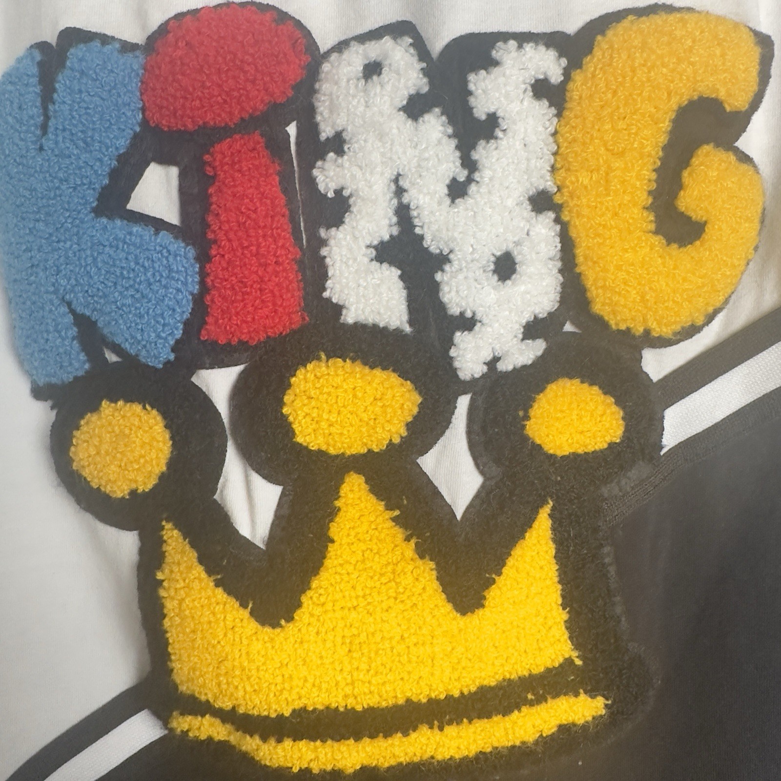 Reason Men’s 2XL King Crown Rule The World Graphic Jersey Fuzzy Patch *Read gallery