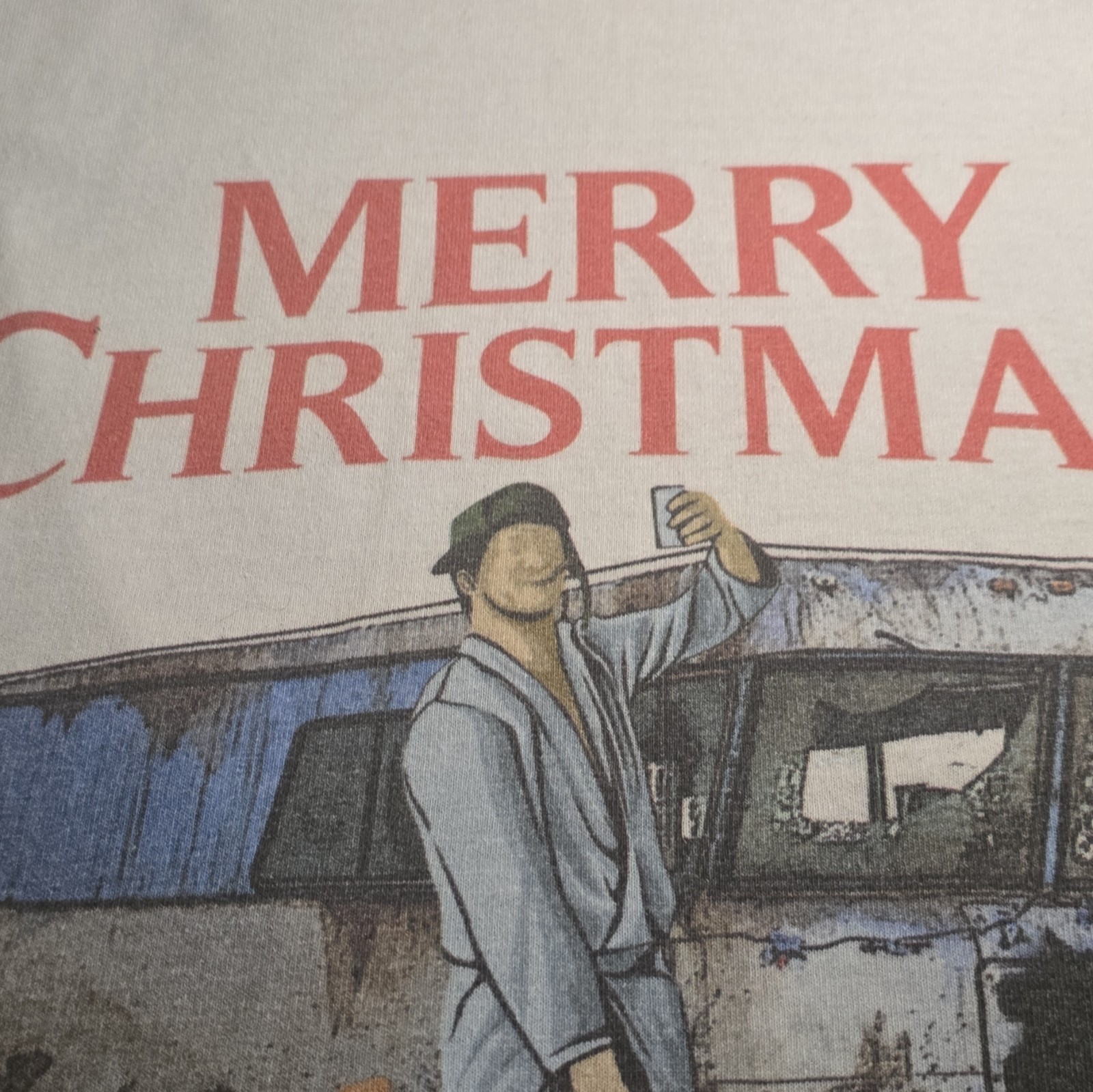 Augusta Sportswear Merry Christmas Graphic Ringer T-Shirt White/Green XL gallery