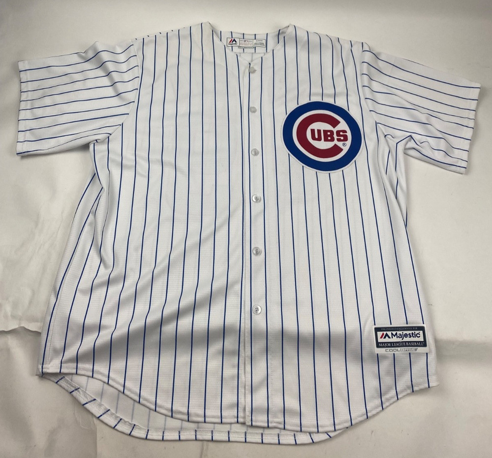 Majestic Chicago Cubs CoolBase Pinstripe Jake Arrieta #49 Jersey Size XL
