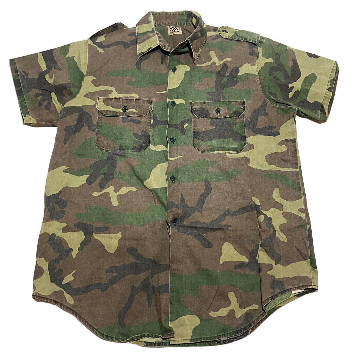 Vintage Gung Ho Military Shirt Camo USA Made Medium/Large I9