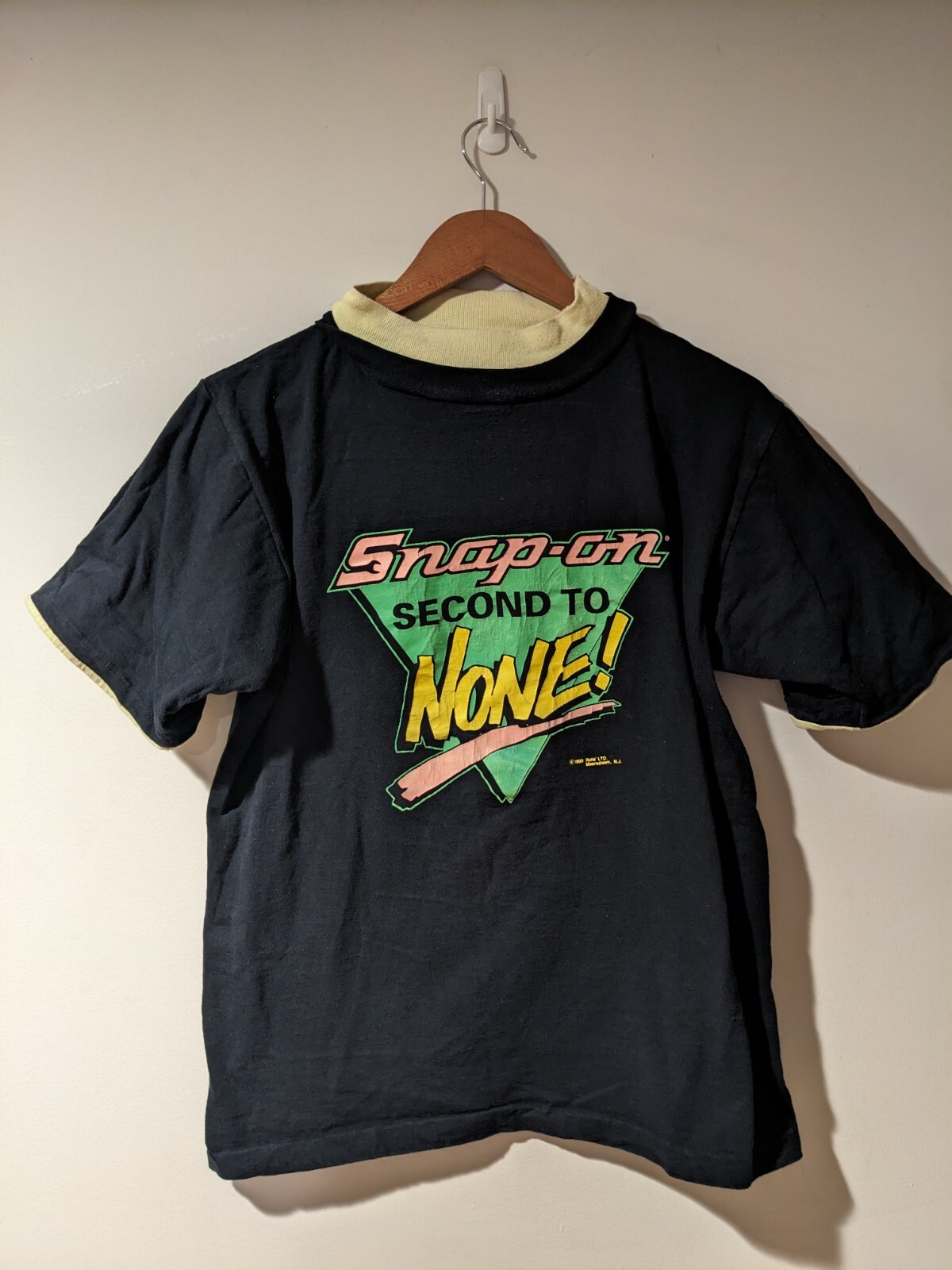 Vintage 1990 Snap-On Tools Second to None Two Tone Black Medium T-Shirt gallery