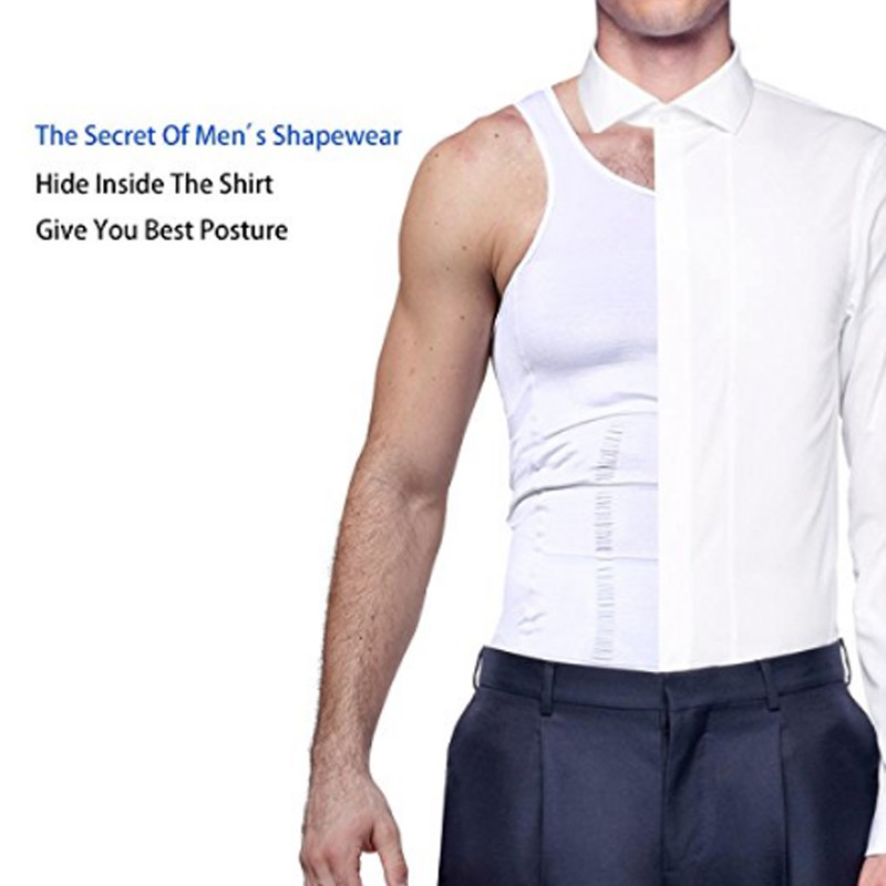 Fajas Para Hombres Faja Reductora De Hombre Men Body Shapers Abdomen Control Tee gallery