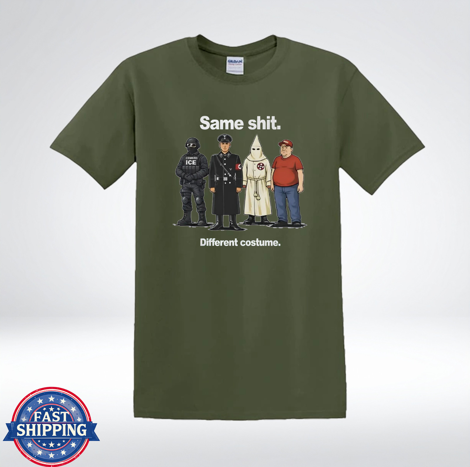 Same Sh*t Different Costume Political Satire Graphic T-Shirt gallery