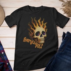 Vintage Everything Is Fine Skull Unisex T-shirt | Skull Lover Gifts for Men