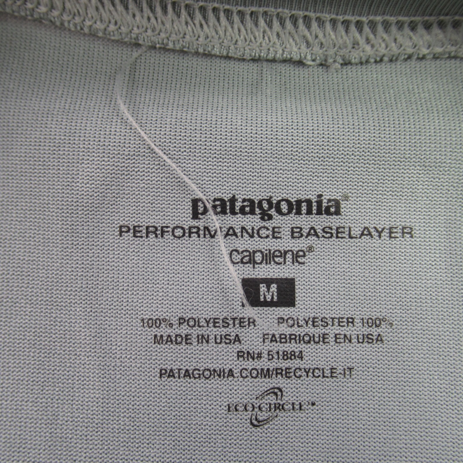Patagonia Shirt Mens Medium Long Sleeve Crew Neck Outdoor Lightweight Green gallery