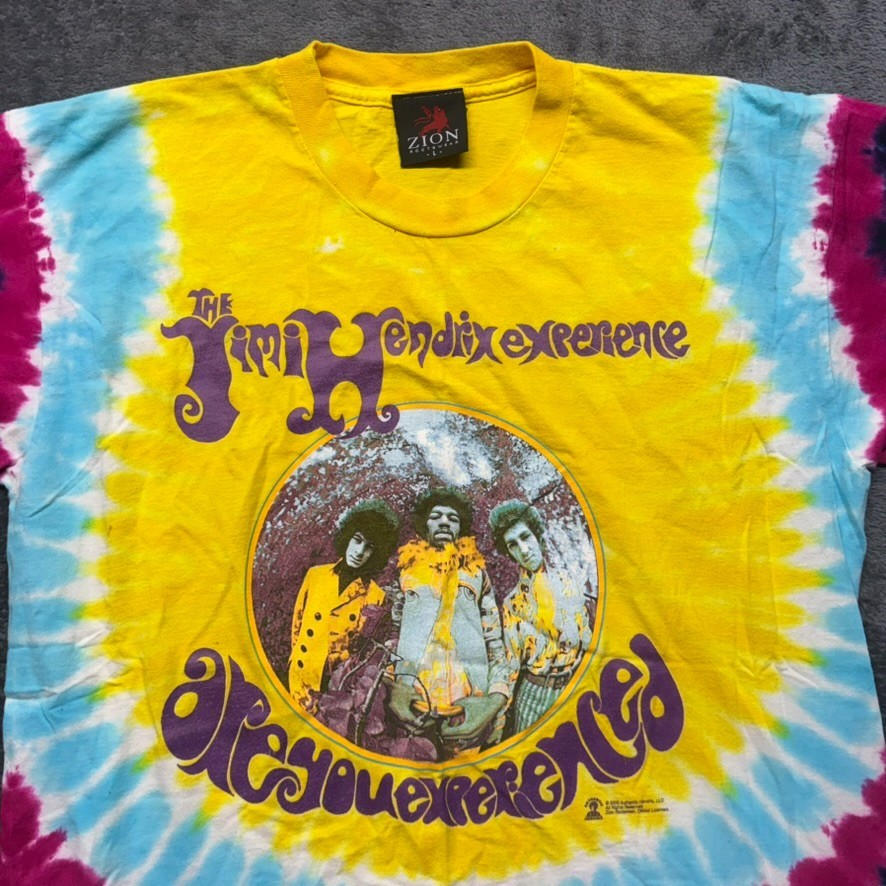 Vintage Jimi Hendrix Experience Shirt Mens Large Tye Dye Single Stitch Y2K gallery