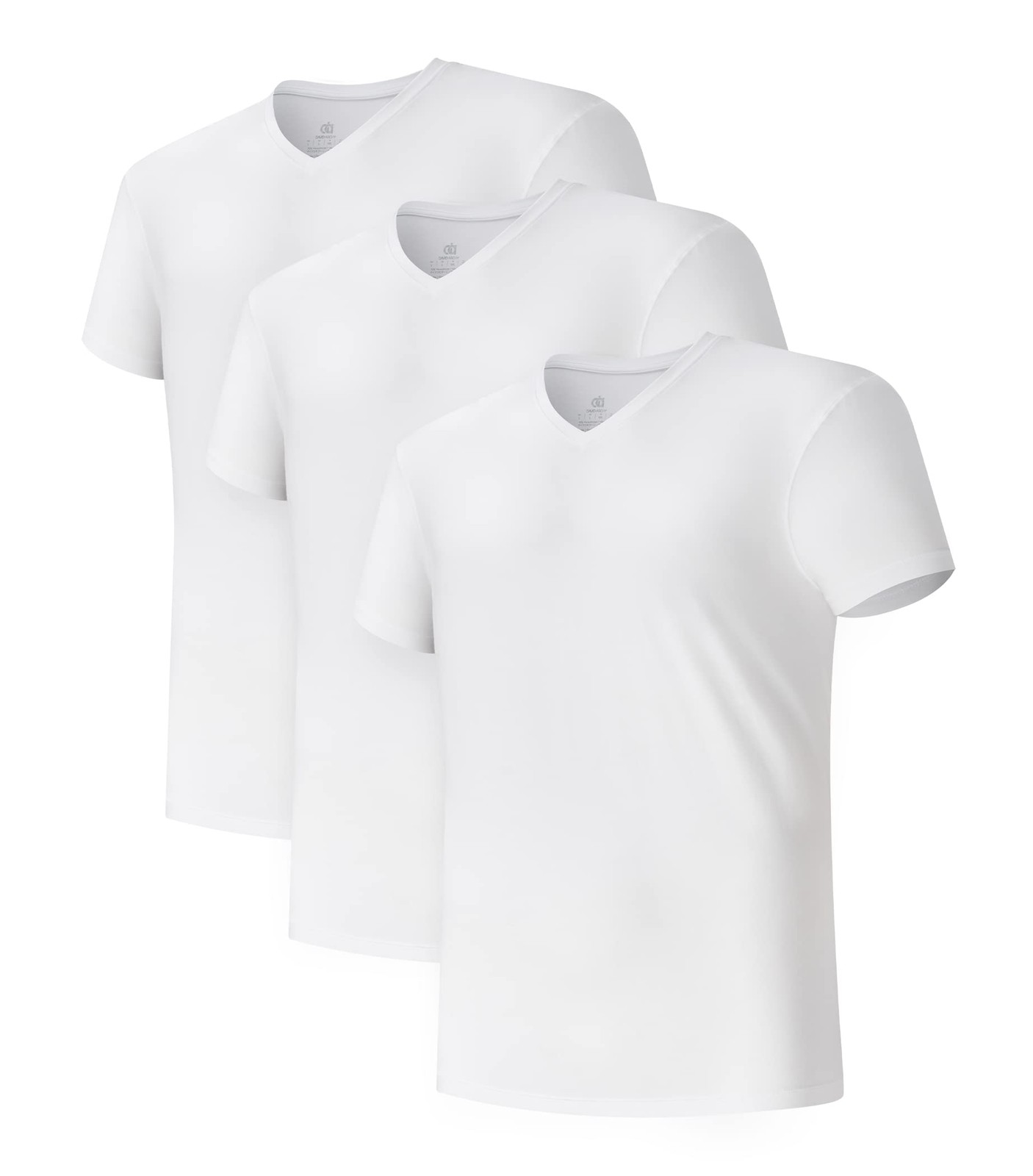 Men's Undershirts Combed Cotton T-Shirt Soft Moisture-Wicking T-Shirts V Neck... gallery