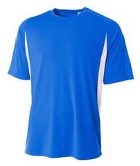 A4 Men’s Cooling Performance Color Blocked T-Shirt in Royal/White Size 2XL
