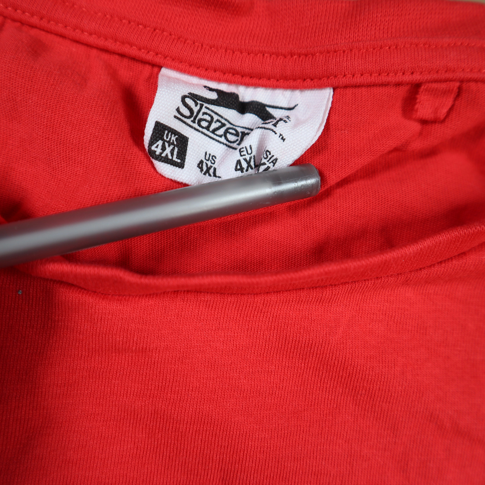 Slazenger Mens T-Shirt Size 4XL Red Short Sleeve Round Neck 100% Cotton gallery