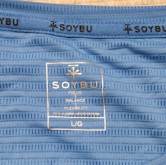 Soybu Shirt Mens Large Blue Performance Stretch Yoga Running Training Athletic gallery