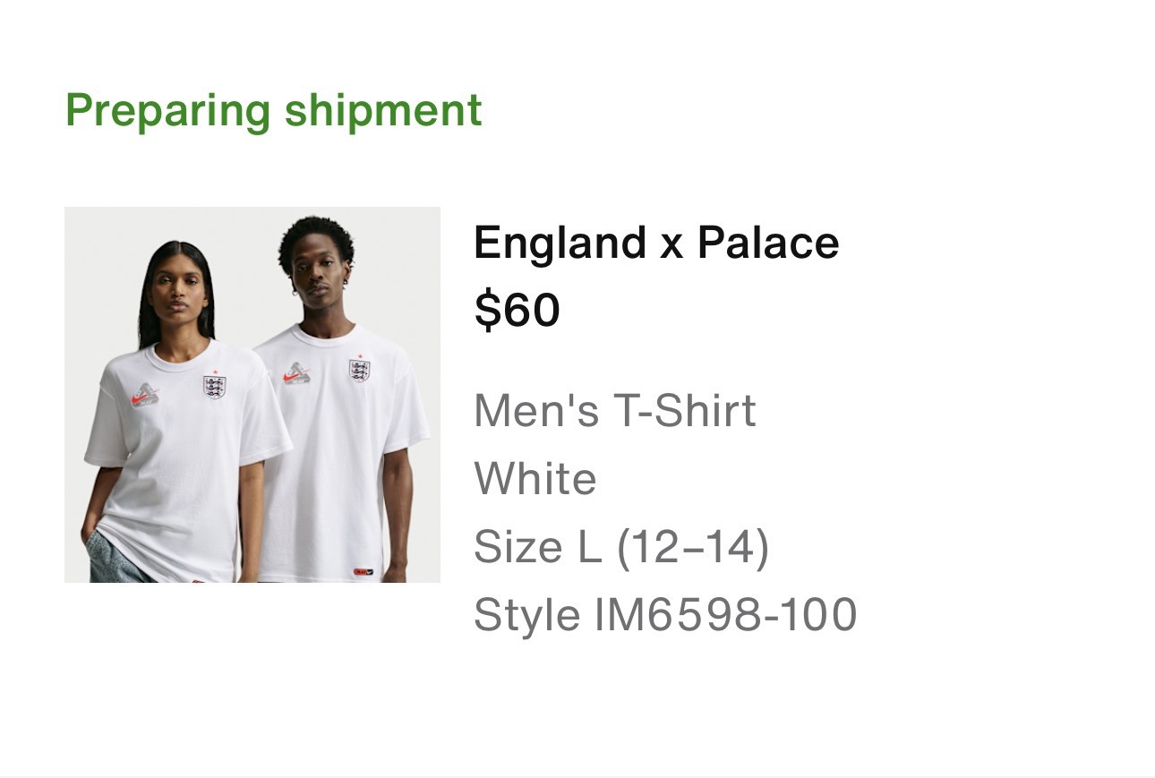 [Pre Sale] Nike x Palace x England World Cup T Shirt White | Men’s Size L gallery