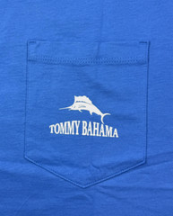 Authentic Tommy Bahama Men’s Graphic T/ Palace Blue/ Pocket /SPIN THERE WON THAT