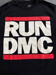 RUN DMC Graphic T Shirt Medium Black Hip Hop Rap Logo Tee
