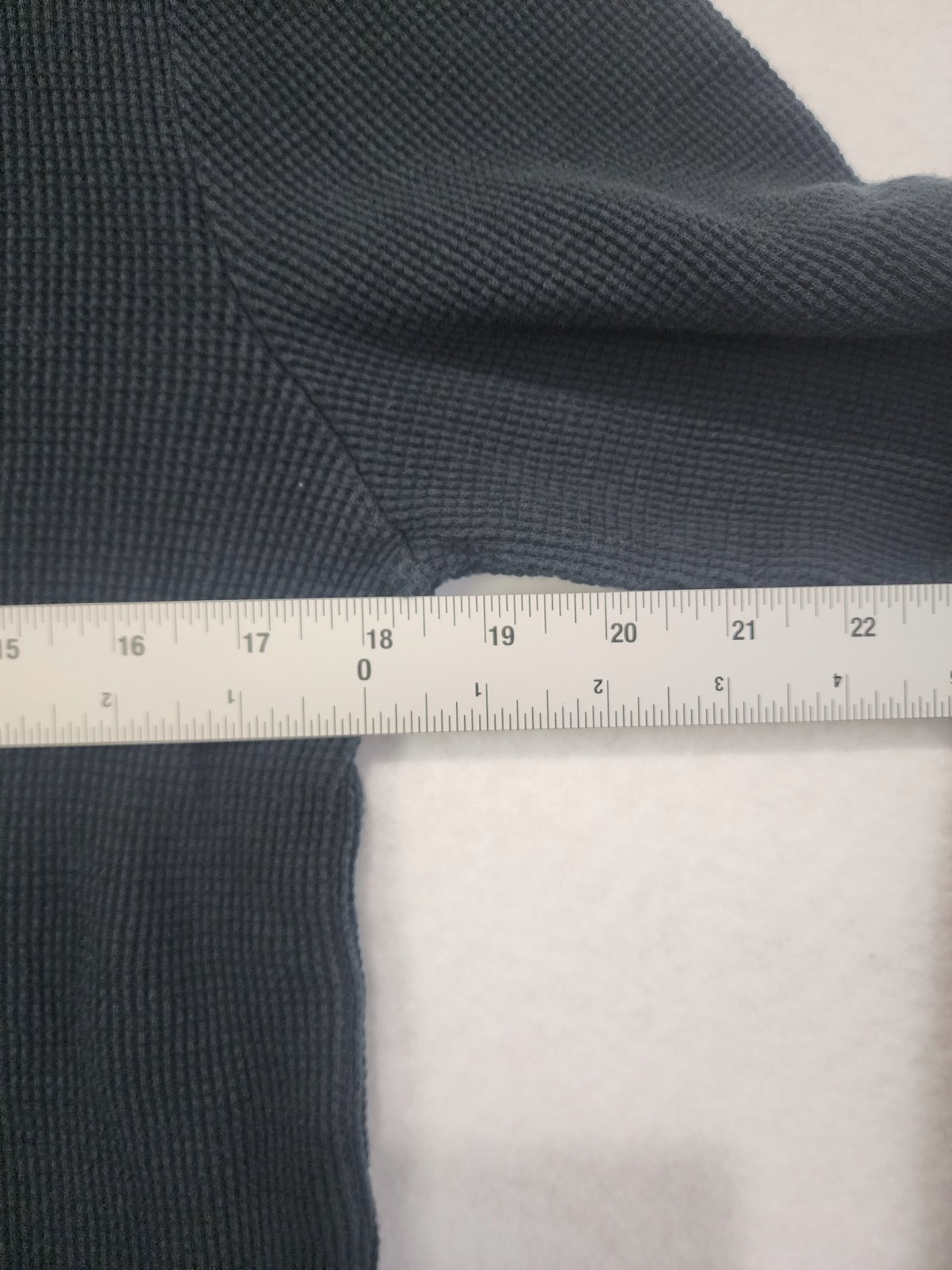 True Religion Thermal Shirt Mens M Black Horseshoe Logo Waffle Knit Henley Neck gallery