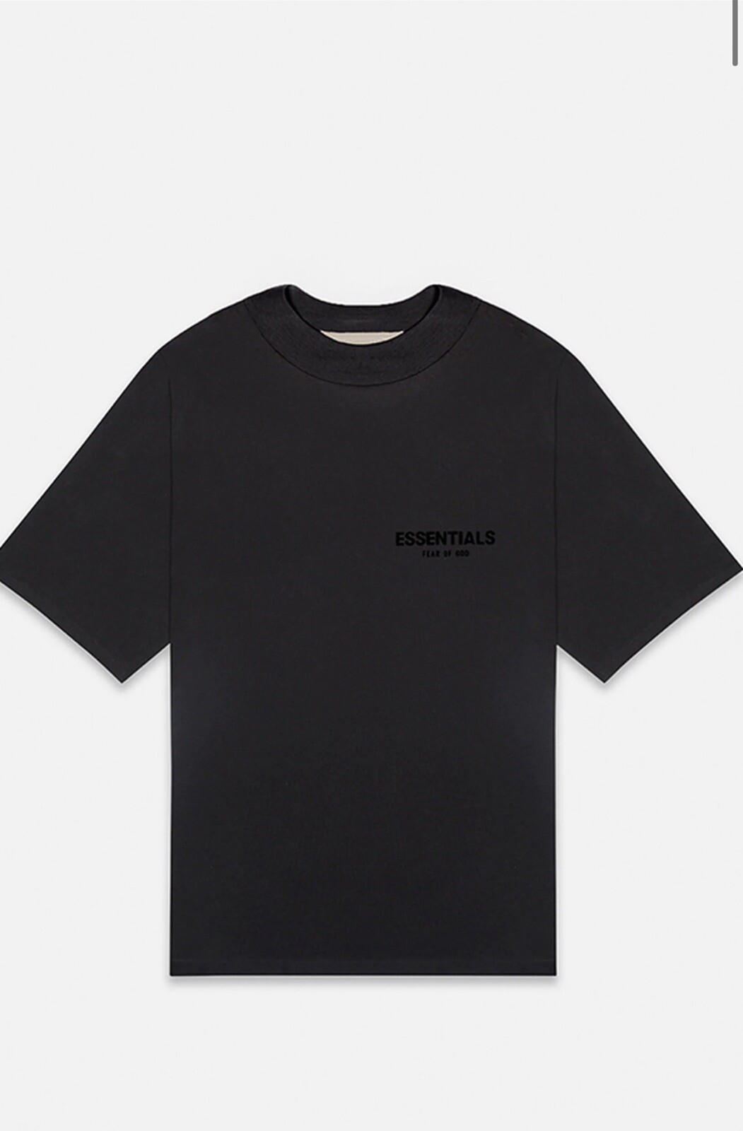 Fear of God Essentials Stretch Limo Black Short Sleeve T-Shirt Sz 2X-Large (XXL) gallery