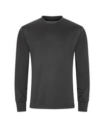 Quick Dry Mens Long Sleeve T Shirt Lightweight Fitness Tops With Zipped Pocket