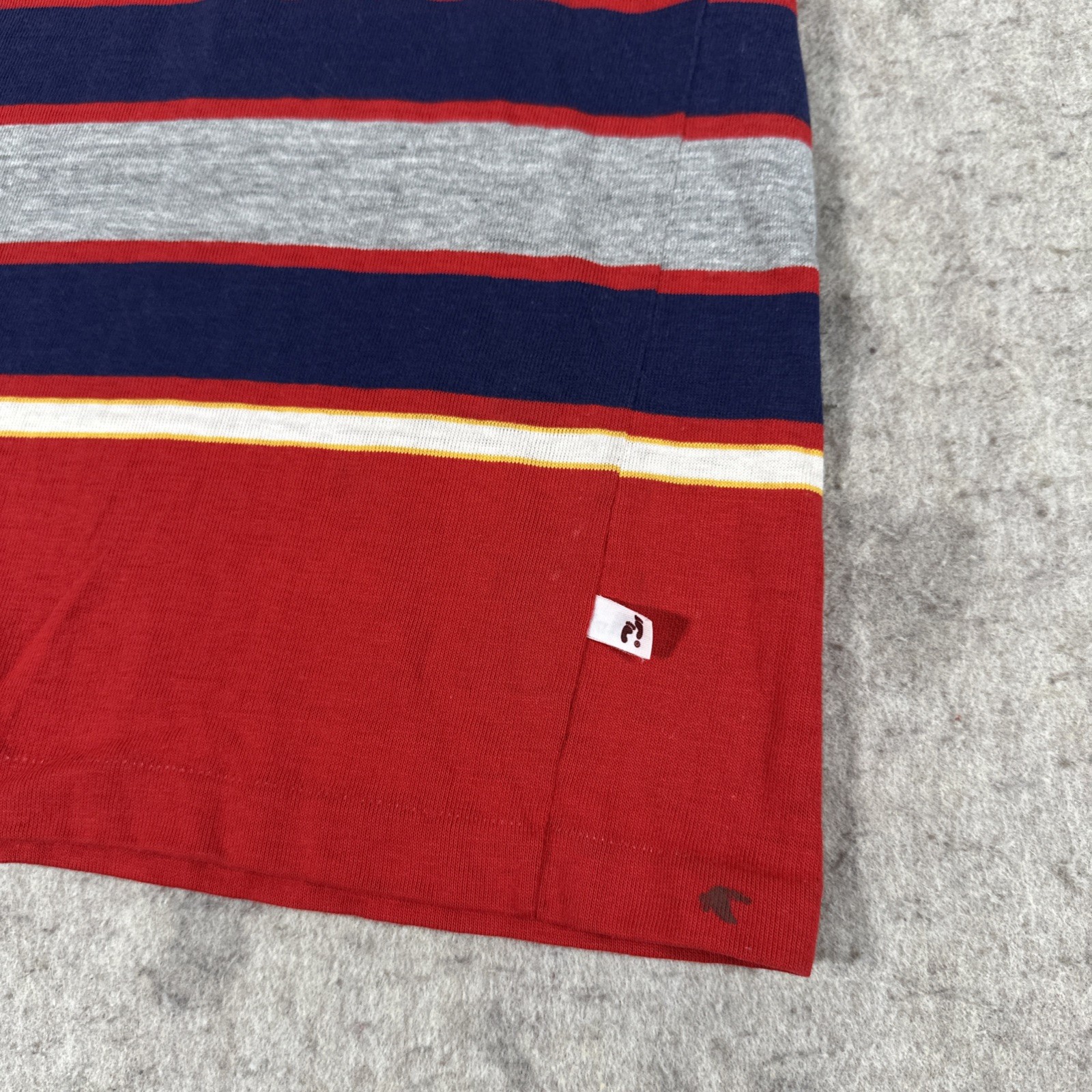 Vintage 70s Hang Ten Striped Shirt Small? Red Surfer Cotton Distressed gallery