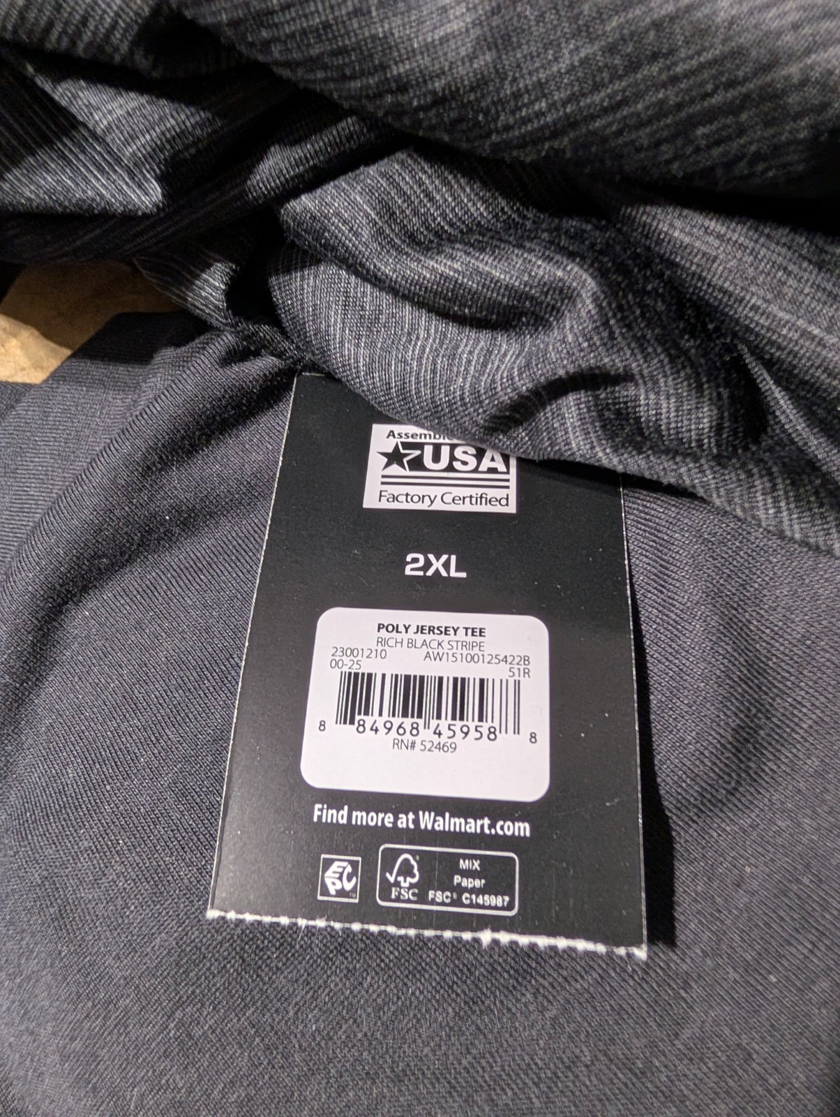 Athletic Works Driworks Quick Dry Tee Shirt Mens 2XL Short Sleeve Black NWT gallery