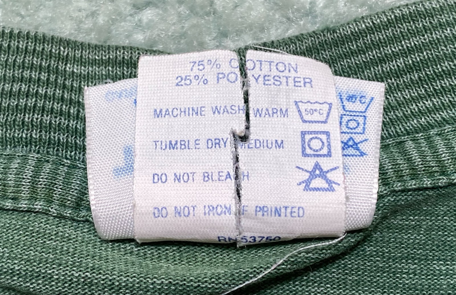 Vtg TeeJays Faded Distressed Grunge Green Striped Shirt Soft XL Single Stitch gallery
