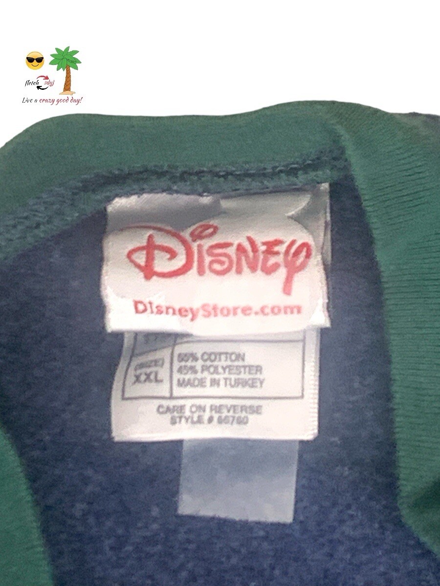 Disney Store Mens Blue Embroidered Goofy Thermal Long Sleeve Henley Shirt SZ XXL gallery