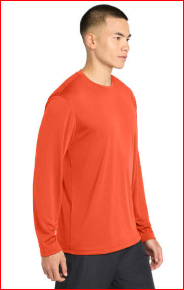 New Sport-Tek® Long Sleeve PosiCharge® Competitor™ Tee Neon Orange Large gallery