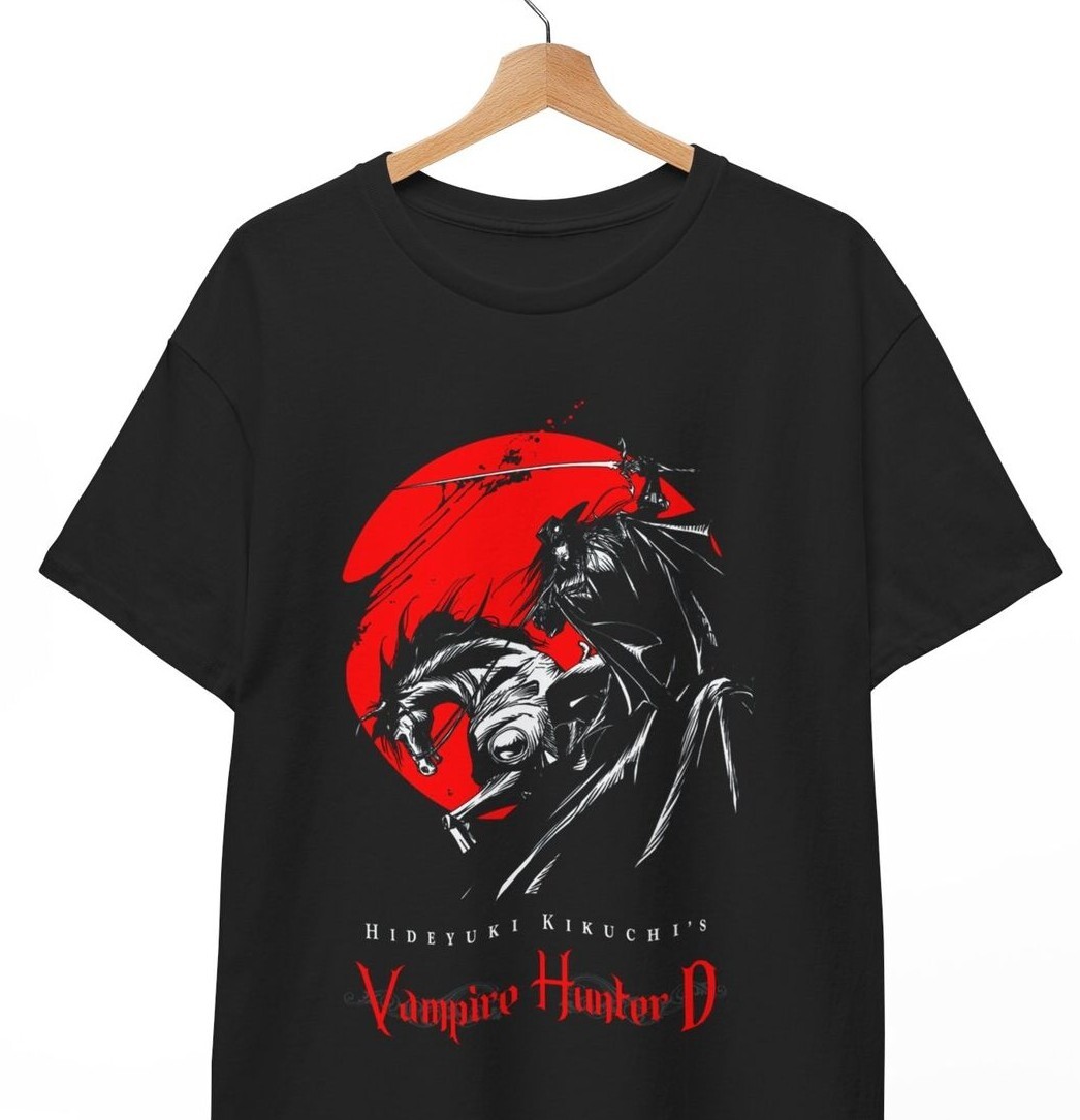 HOT Vintage Inspired Vampire Hunter D T-Shirt, Japanese Anime Shirt, Unisex Tee gallery