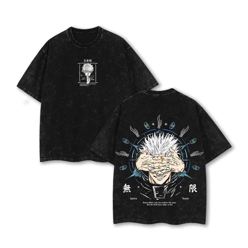 Gojo Satoru Jujutsu Kaisen Anime Graphic Tee Casual Classic Men’s Top