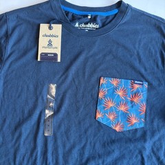 Chubbies Men’s Medium The Plant Pocket T-Shirt Navy Blue Tee Short Sleeve Casual