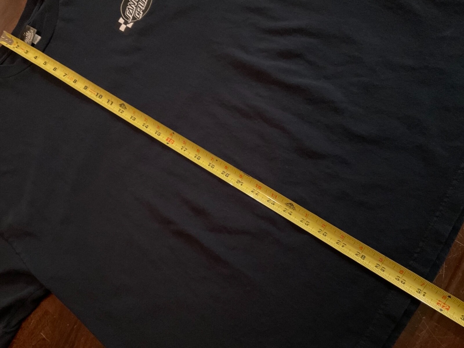SANTA CRUZ SKATEBOARDS LOGO CHECK GRAPHIC T-SHIRT ( MENS XL ) NAVY PREOWNED gallery