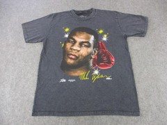 Mike Tyson Collection Shirt Mens Large Black Boxing Graphic Tee Crew Neck